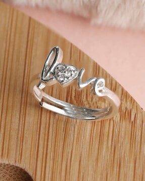 Silver on sale love ring