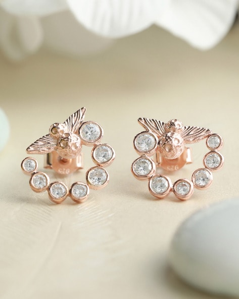 Cheap Beautiful 6mm Round Stone Square Ear Studs Fashion Rainbow Birthstone Stud  Earrings Wedding Engagement Jewelry | Joom