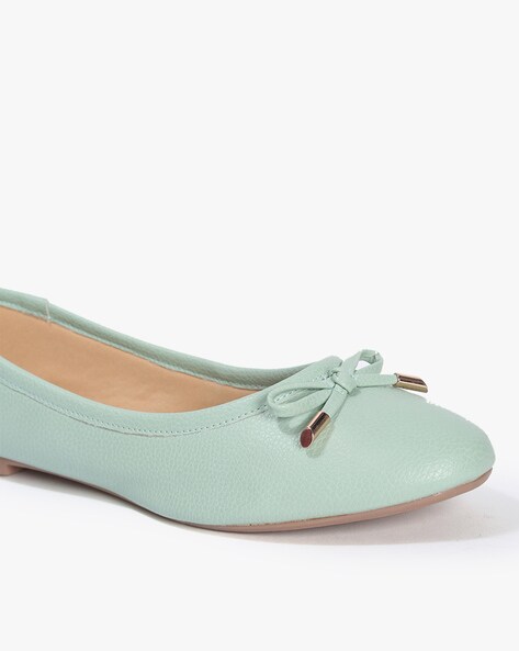 Mint green flat outlet shoes