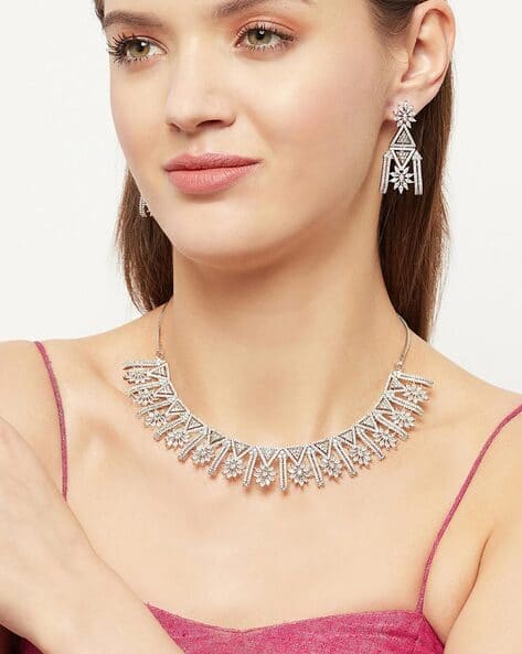 Buy Silver-Toned FashionJewellerySets for Women by VOYLLA Online
