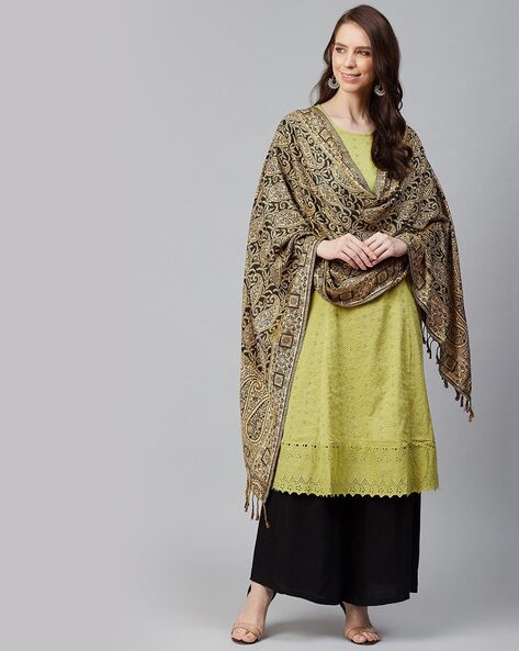 Paisley Print Stole with Tassels Price in India