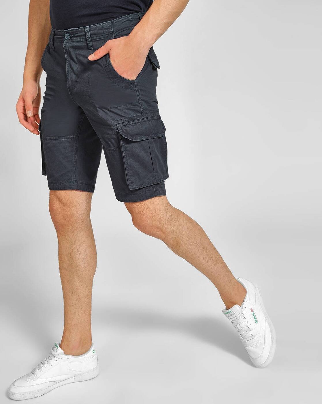 Buy Navy Blue Shorts u0026 3/4ths for Men by Buffalo Online | Ajio.com