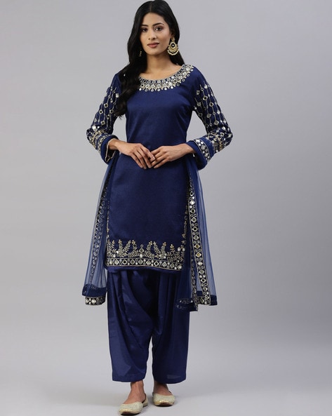 Embellished shUnstitched Dress Material Price in India