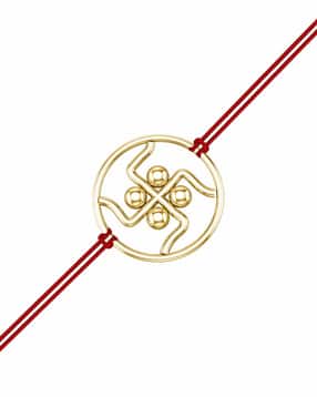 dishis Yellow Gold Rakhi Bracelet-picture-30