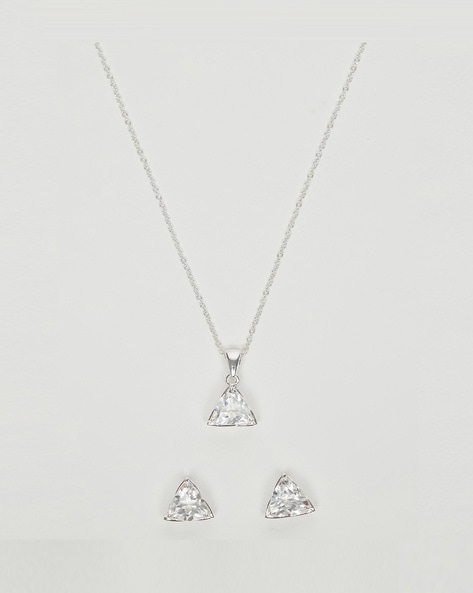 Sparkling Cross Pendant Necklace Silver | LATELITA | Wolf & Badger