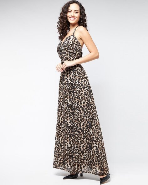 Sexy One Shoulder Leopard Print A-line Slits Evening Gowns Prom Dresse –  QueenaBridal