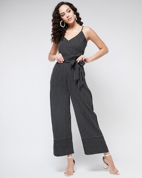 Aggregate 82+ black and white jumpsuit striped - ceg.edu.vn