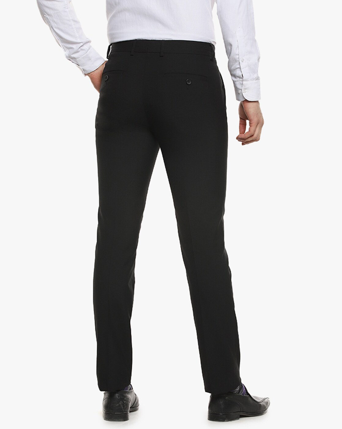 KNIGHTHOOD by FBB Men's Tapered Fit Formal Trousers (AW-16-003_Black_38W x  L) : Amazon.in: Fashion