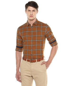 Buy Van Heusen Brown Shirt Online  712760  Van Heusen