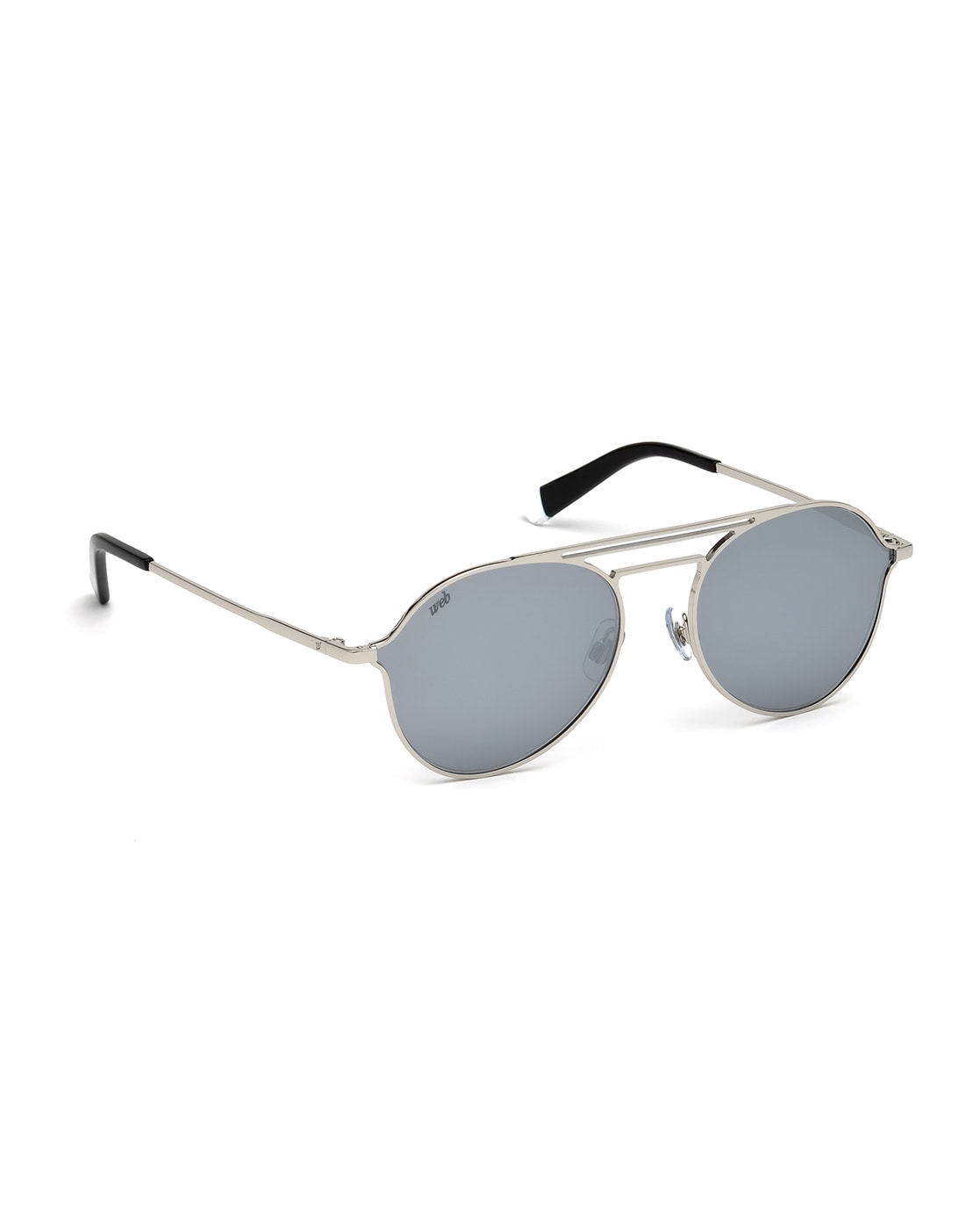 Ray-Ban round sunglasses silver frame with green tint lens | ASOS