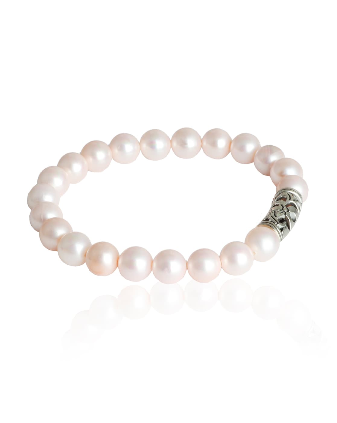 Buy White Handcrafted Pearl Beaded Bracelet | KJ-KM048/KAJL1 | The loom