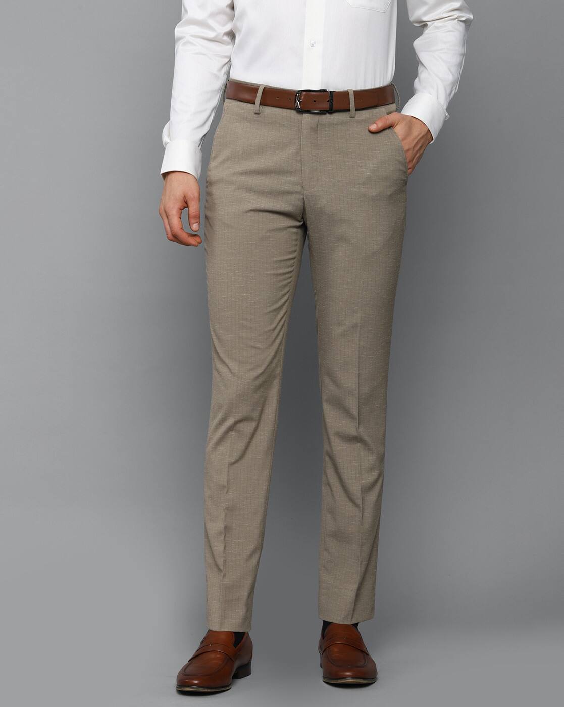 Buy Khaki Trousers u0026 Pants for Men by LOUIS PHILIPPE Online | Ajio.com