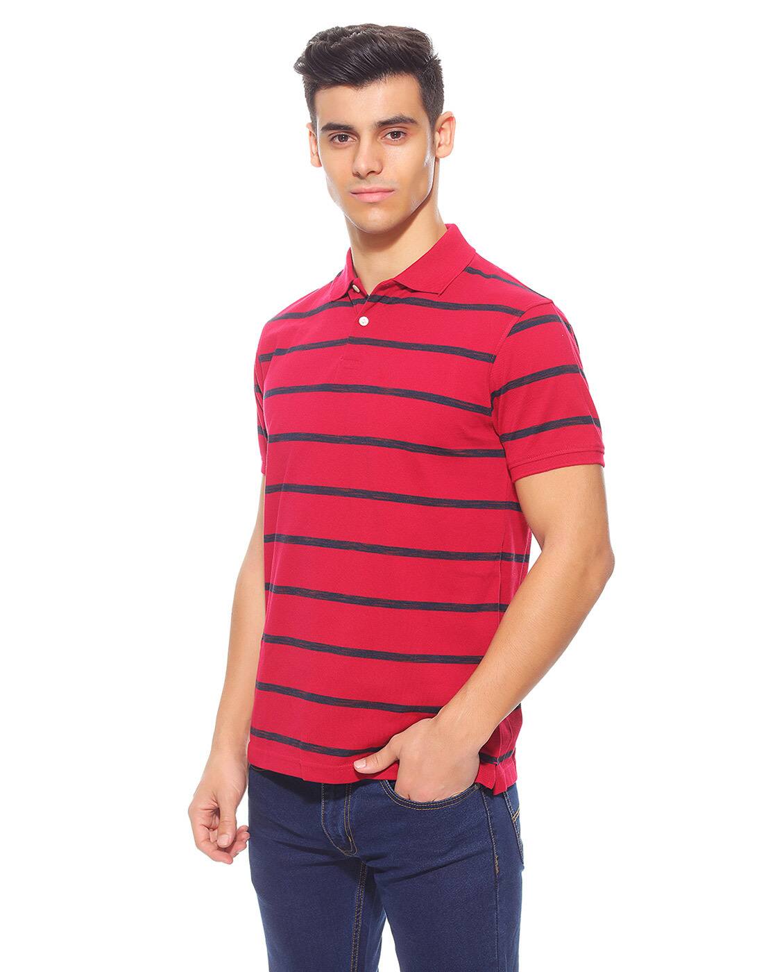 Striped Slim Fit Polo T-shirt