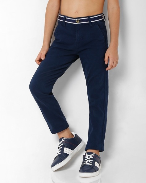 Buy online Navy Blue Cotton Chinos Casual Trousers from Bottom Wear for Men  by V-mart for ₹659 at 6% off | 2024 Limeroad.com