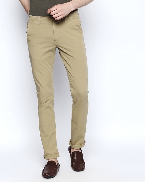 BUFFALO by FBB Slim Fit Men Cream Trousers - Buy BUFFALO by FBB Slim Fit  Men Cream Trousers Online at Best Prices in India | Flipkart.com