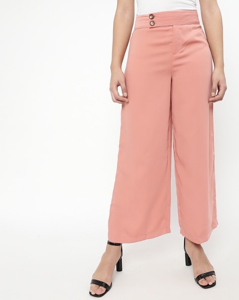 Buy MADAME Black Regular Fit Trousers for Womens Online  Tata CLiQ