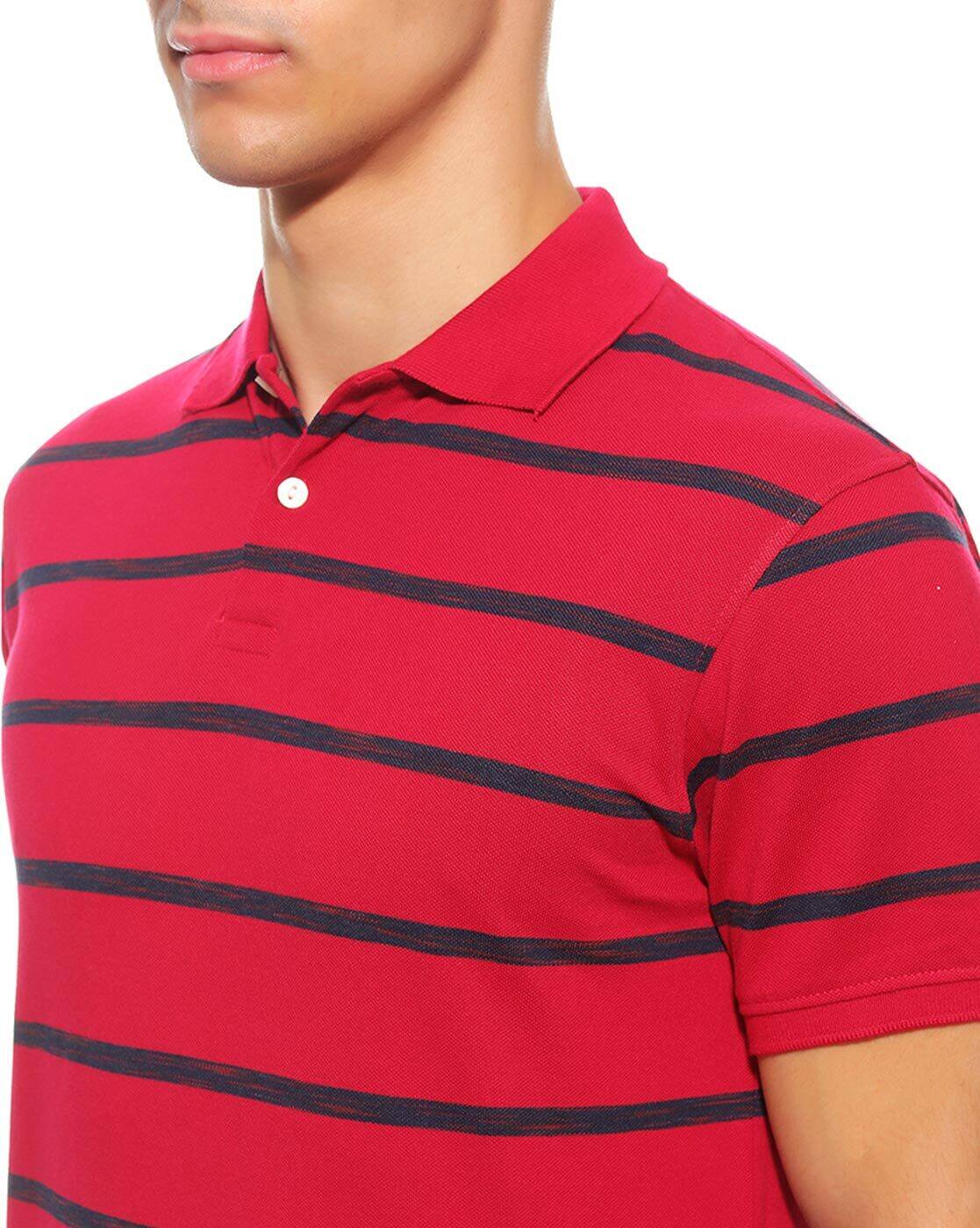 Striped Slim Fit Polo T-shirt