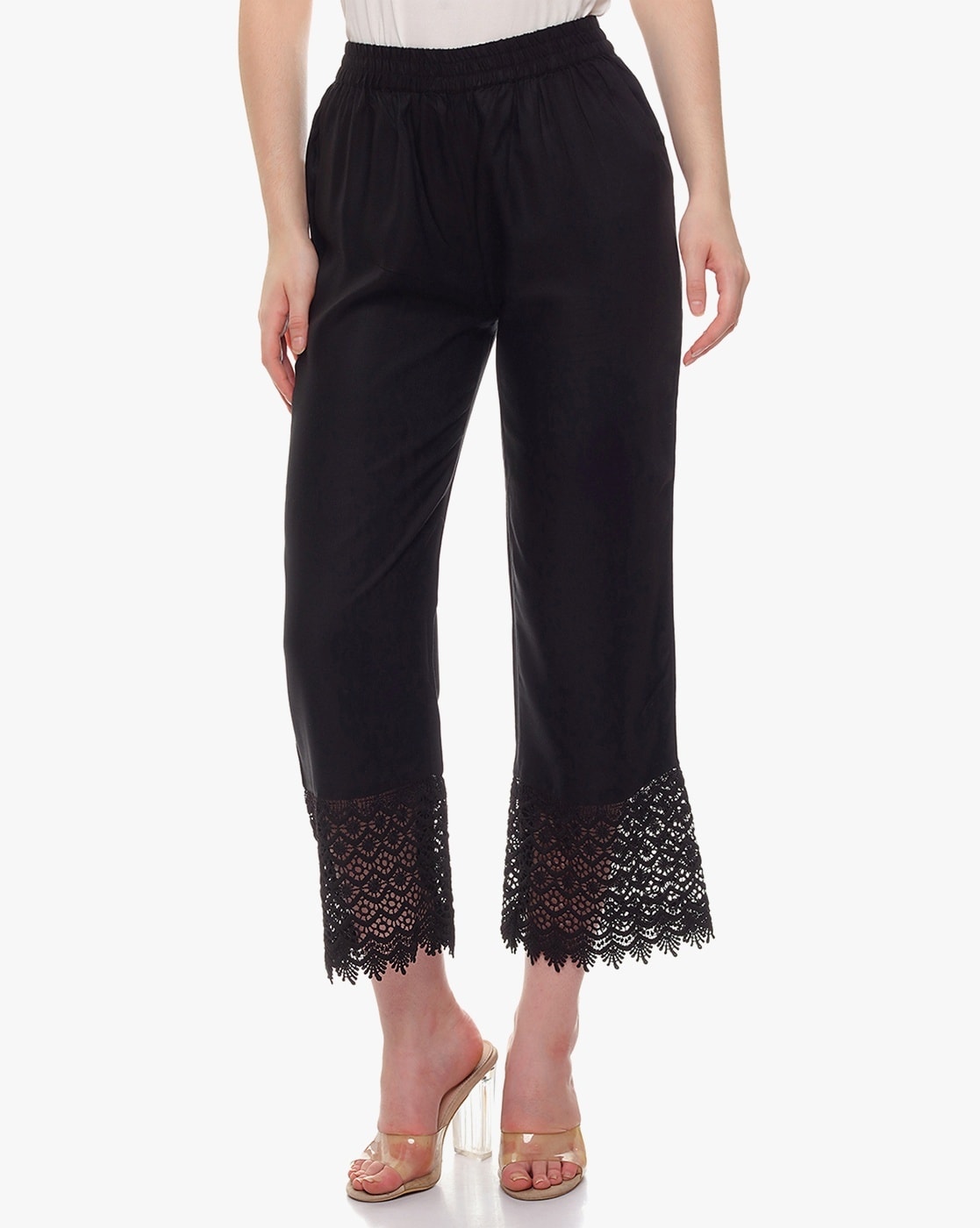 Front Slip Palazzo Pants with Grommets | Last Tango USA