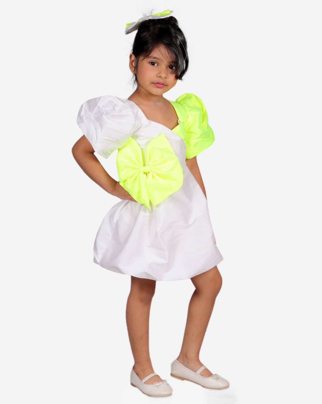 neon fit and flare dress