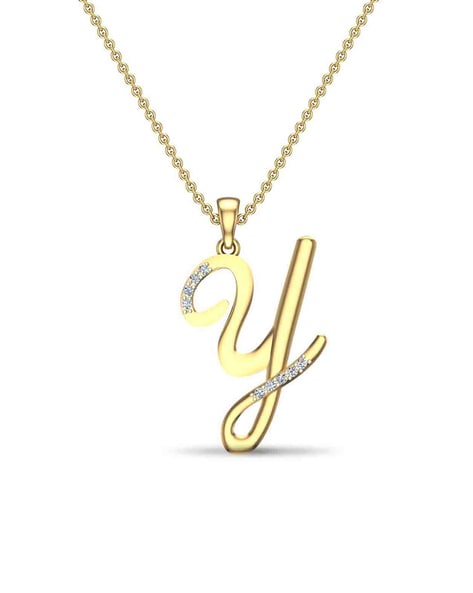 Y pendant hot sale in gold