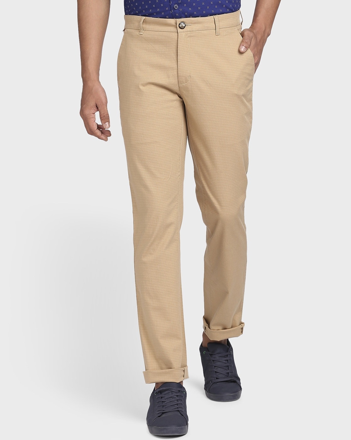ColorPlus Casual Trousers  Buy ColorPlus Medium Brown Trouser Online   Nykaa Fashion