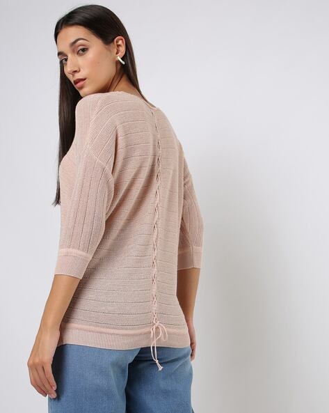 Tie up back on sale sweater