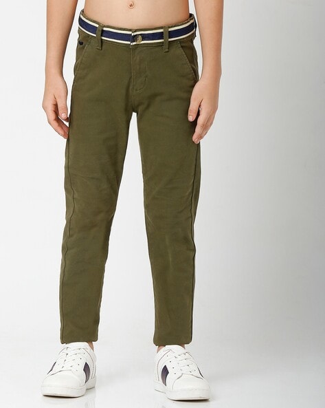 Classic Polo Men's Moderate Fit Cotton Trousers | CR-TRS-SATIN-KHAKI M