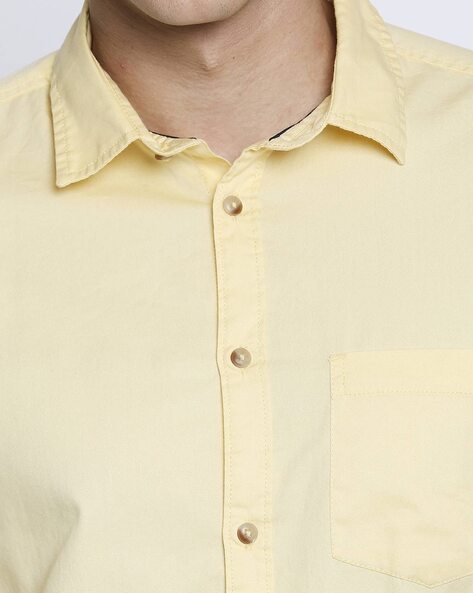 butter colour shirt