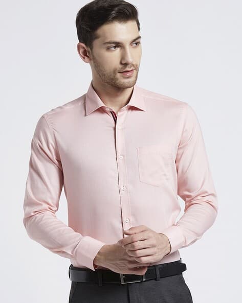 Patch Pockets Knight Hood Shirt Buy Peach Shirts For Men By