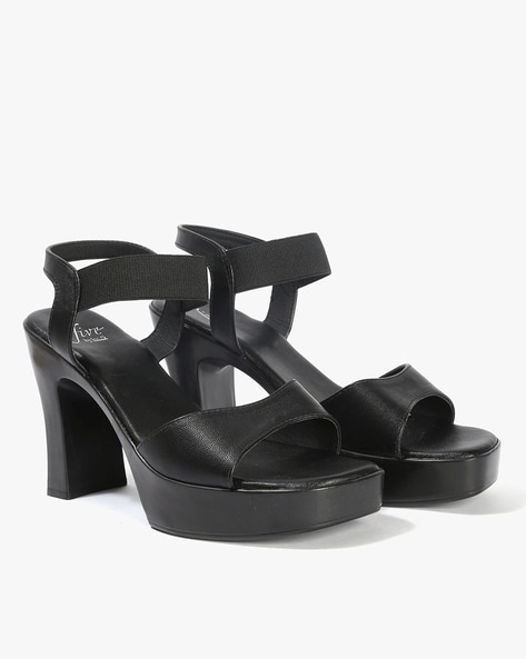 Pull&Bear high heel chunky platform sandal with buckle detail in black |  ASOS-nlmtdanang.com.vn