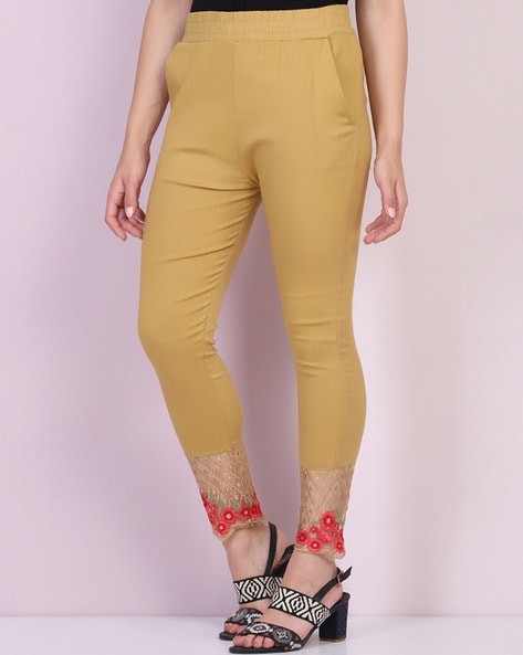 Indian Churidar Leggings Beige Color Cotton Churidar Leggings – Lady India