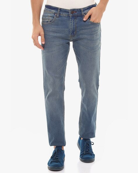 Buffalo Lightly Washed Regular Fit Jeans