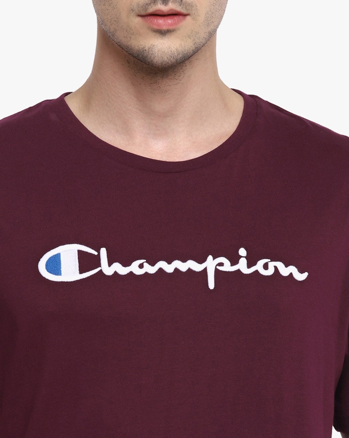 Champion t 2024 shirt maroon