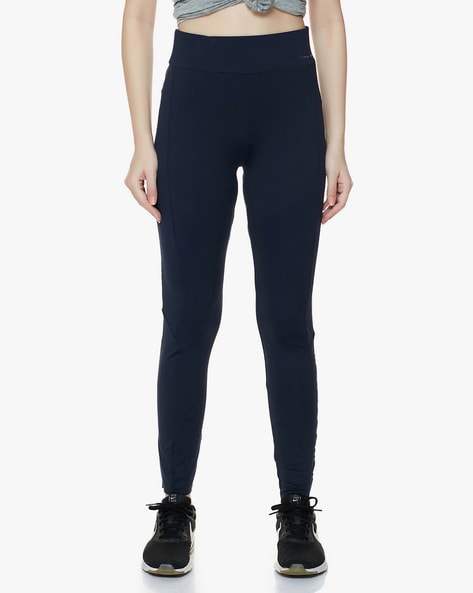 Paneled Leggings with Elasticated Waistband