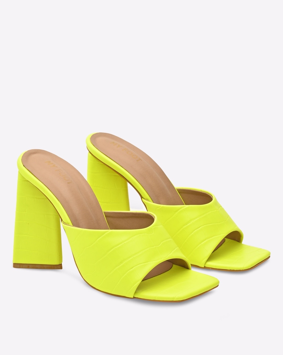HerStyle Charming- Ankle Strap Rounded Buckle Open Toe Stiletto Heel  (Mustard)