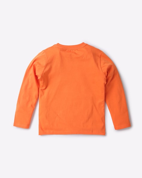 Orange long cheap sleeve shirt