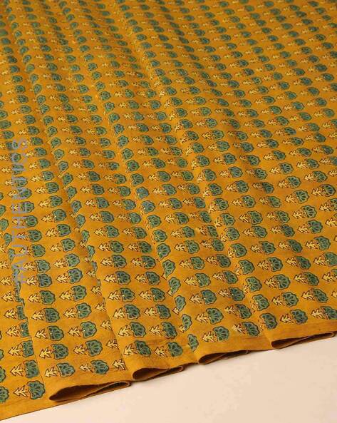 Ajrak Handblock Print 1-Piece Cotton Dress Material Price in India
