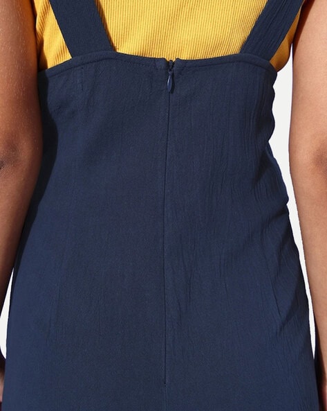 Buy StyleStone (3215DungrDrssS Women's Denim Dungaree Dress at Amazon.in