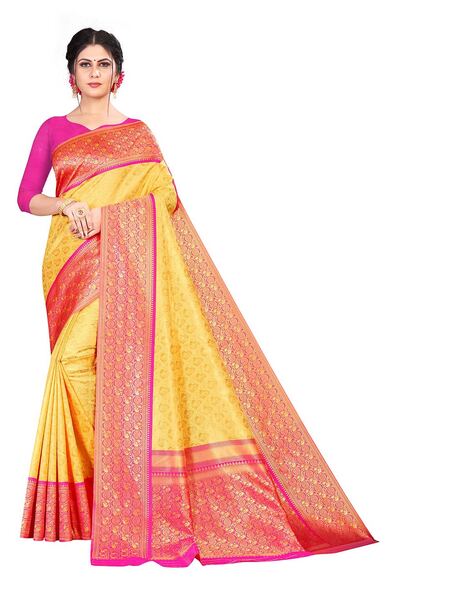 Buy Yellow Sarees for Women by SOCH Online | Ajio.com