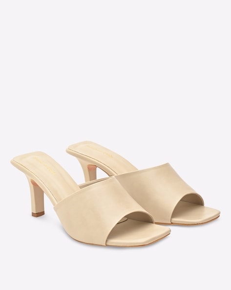 Cream mule heels new arrivals