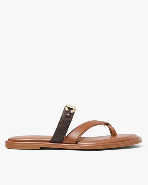 Michael michael kors kippy embellished leather slide discount sandal