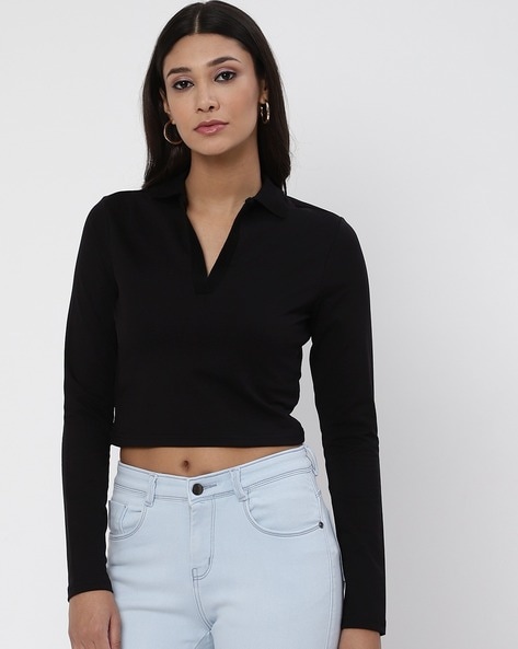 Buy Black Tshirts for Women by Outryt Online