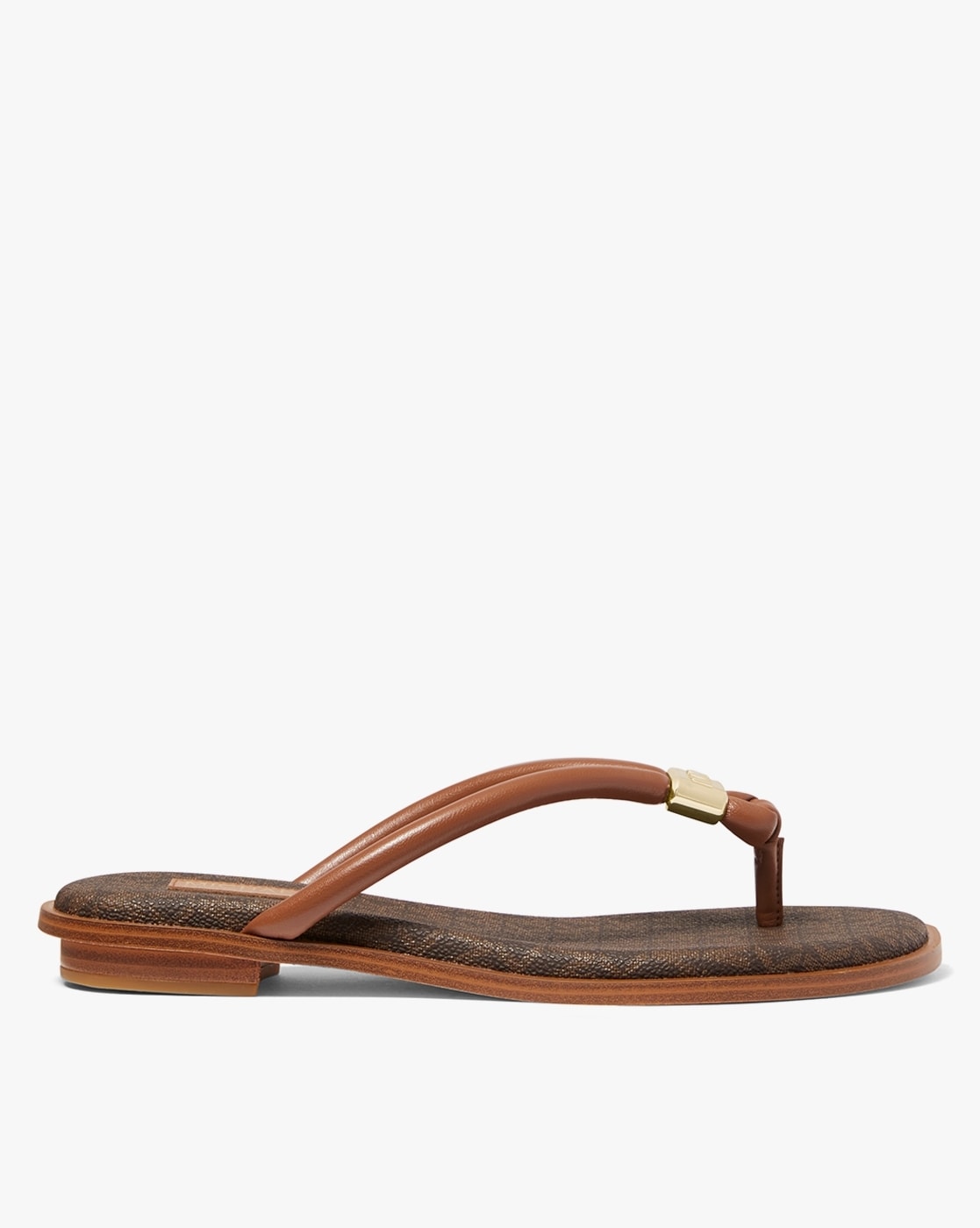 michael kors logo flip flops