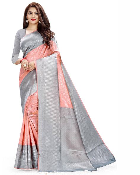 Rangoli Silk Designer Saree In Dusty Peach Colour