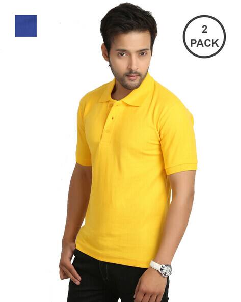 Buy Yellow \u0026 Blue Tshirts for Men by WEARDO Online | Ajio.com