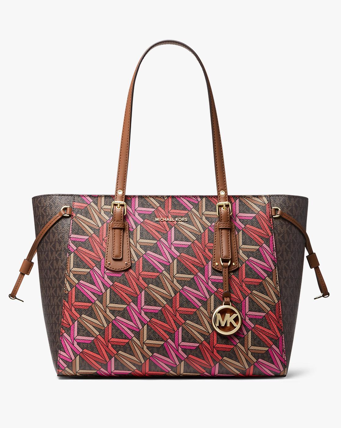 Buy Michael Kors Voyager Medium Graphic Logo Tote Bag, Multicoloured Color  Women