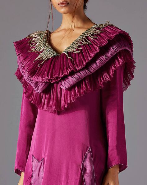 Gucci Lurex Pleated Dress in Pink