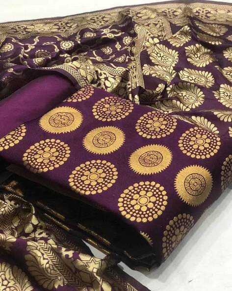 Jacquard Unstitched Dress Material Price in India