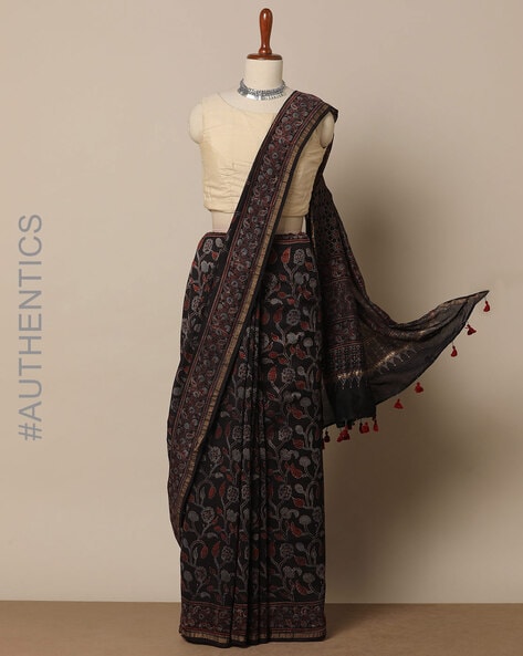 Chanderi silk saree in 2023 | Chanderi silk saree, Ajrakh prints, Silk  sarees