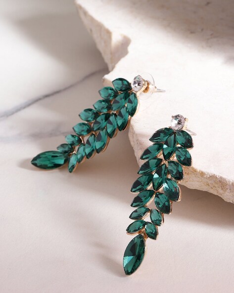 Buy Emerald Green Brass earrings (Earrings) for INR1499.00 | Biba India